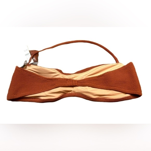 NWT J. Crew Scrunchie Sweetheart Bikini Top in Terracotta with 2 Straps, Size 3X - Picture 7 of 15
